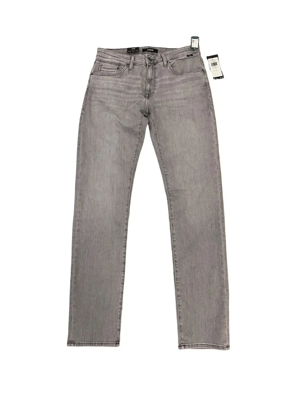 Mavi Jake Slim Leg Jeans 33x36 Light Grey Brushed Williamsburg Stretch NWT
